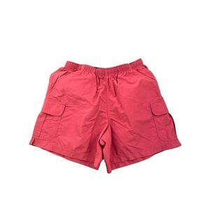 L.L. Bean Men's Supplex Nylon Cargo Swim Shorts Coral Medium